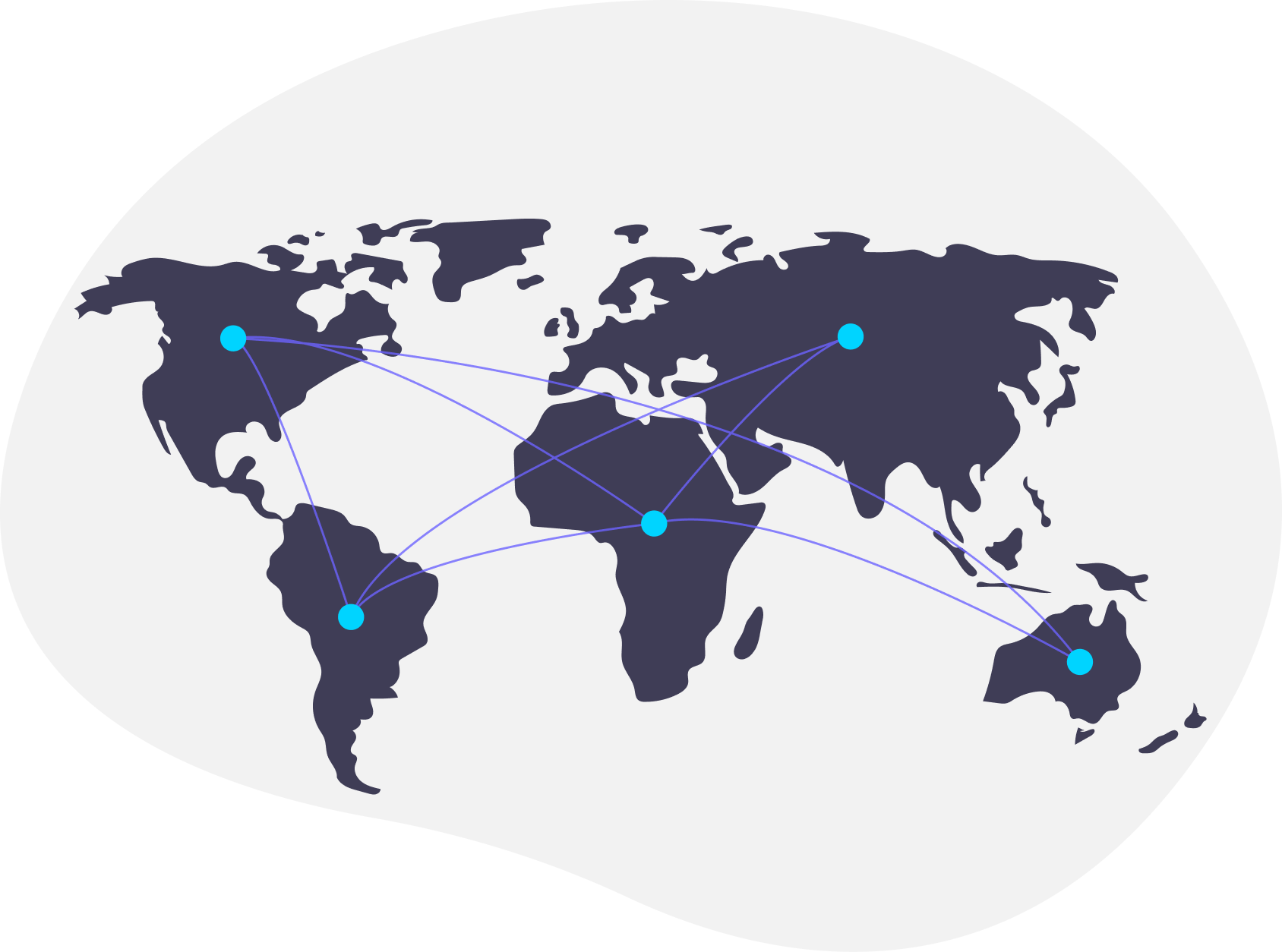 graphic of the world map